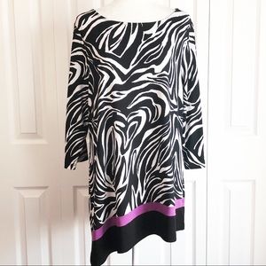 Christopher & Banks Zebra Animal Print Asymmetrical Hem Tunic Large